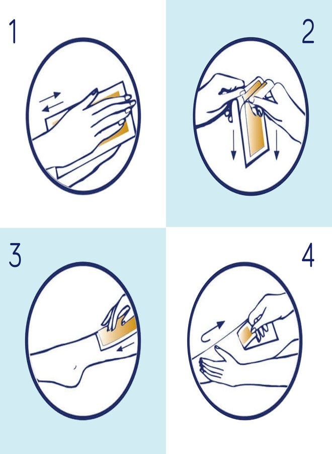 MANDY'S Original Wax Strips for Legs & Body - 10 Double Sided Crystal Strips - Image 4